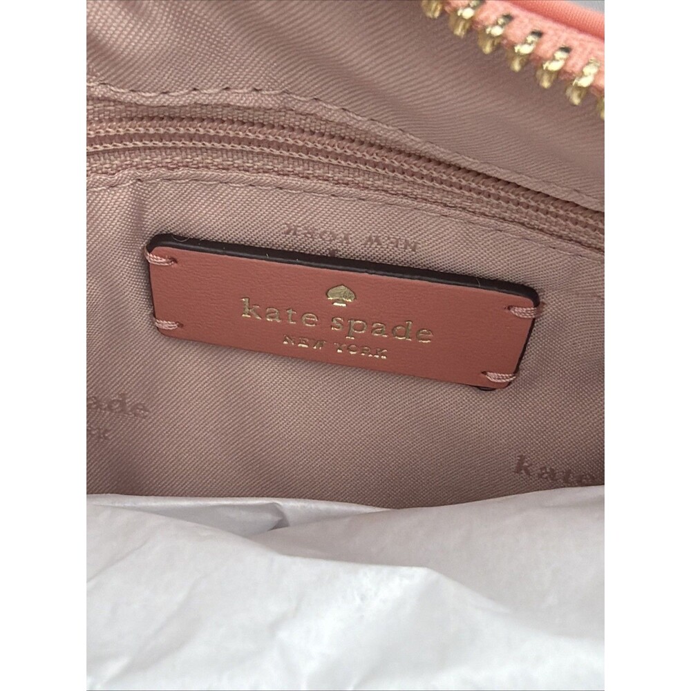 Kate Spade Spade Flower Quilted Shoulder Bag Terracotta Pink NWT - Picture 12 of 15